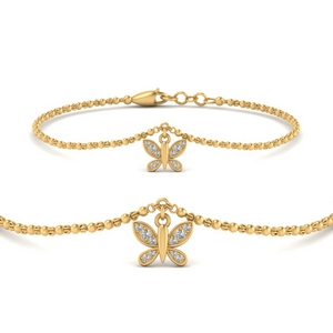 Butterfly Cute Chain Diamond Bracelet
