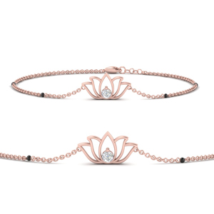 Lotus Chain Diamond Bracelet