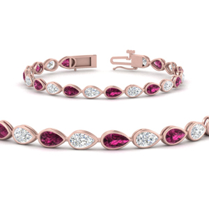 pear-shaped-tennis-pink-sapphire-bracelet-bezel-set-11-carat-in-FDBRCPE10581-0.50CTGSADRPIANGLE1-NL-RG
