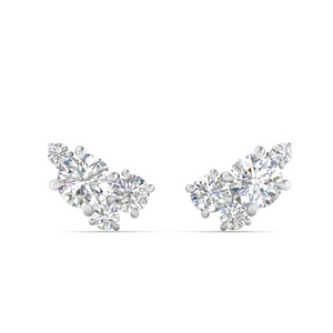 2 Ct. Diamond Cluster Stud Earring