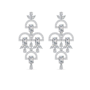 Ravishing Platinum Drop Earrings | Fascinating Diamonds