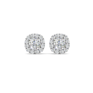 Womens Diamond Earrings With Halo 