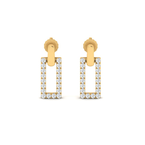 Latest Designs In 18k Yellow Gold Drop Earrings | Fascinating Diamonds