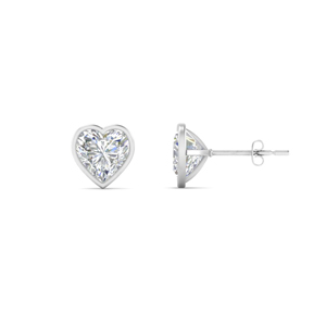 2.50 Ct. Heart Diamond Stud Earring