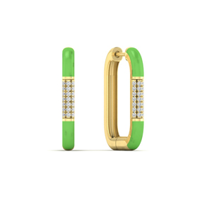 diamond-and-green-enamel-huggie-earring-in-FDEAR10607ANGLE1-NL-YG