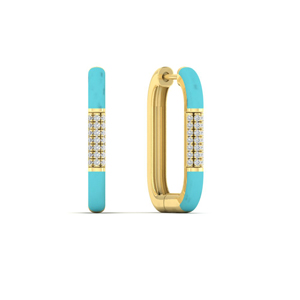 square-huggie-diamond-and-turquoise-enamel-earring-in-FDEAR10607ANGLE1-NL-YG