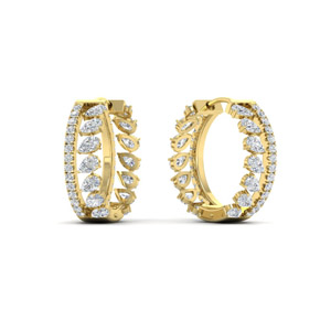 Earrings Diamond Hoops