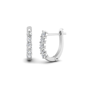 Round Diamond Earring With Platinum