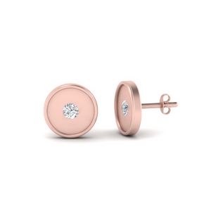 Disc Solitaire Diamond Earring