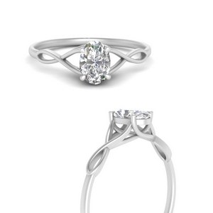 0.75 Ct. Oval Infinity Solitaire Ring