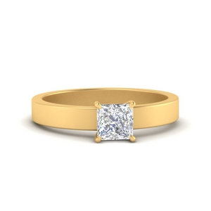 Princess Cut Solitaire Lab Diamond Rings