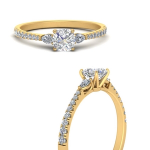 Cathedral Moissanite Ring