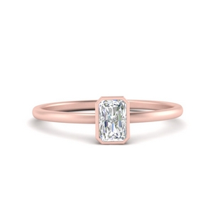 Radiant Cut Solitaire Moissanite Rings