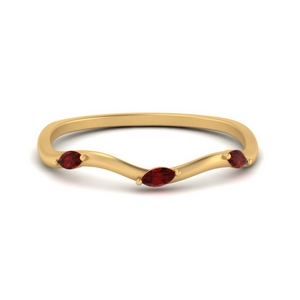 Wave Ruby Marquise Band