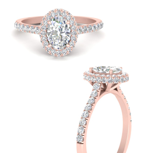 Rose Gold Petite Oval Diamond Ring
