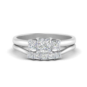 Princess Cut Lab Diamond Ring Sets