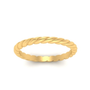 Thin Rope Stacking Band In 14K Yellow Gold