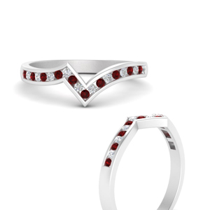 Channel Contour Ruby Band
