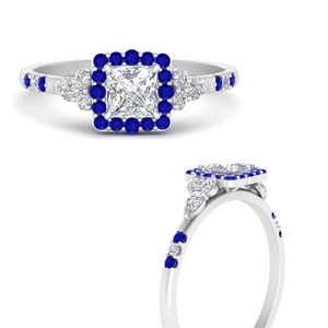 Halo Edwardian Sapphire Ring