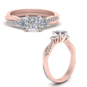 
Princess Cut Split Shank Diamond Rings
