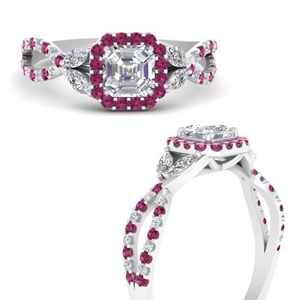 floral-halo-twisted-asscher-cut-diamond-engagement-ring-with-pink-sapphire-in-FDENS3303ASRGSADRPIANGLE3-NL-WG