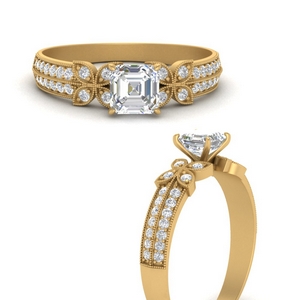 milgrain-petal-vintage-asscher-cut-diamond-engagement-ring-in-FDENS3308ASRANGLE3-NL-YG