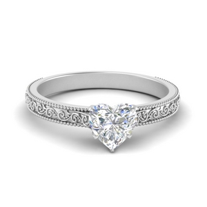 Heart Shape Solitaire Engagement Rings