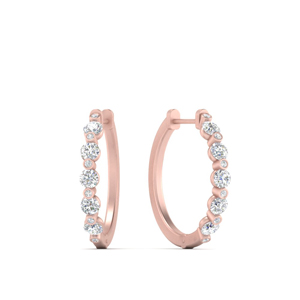 Women's Hoop Diamond Earrings