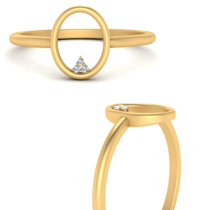 Negative Space Promise Diamond Ring