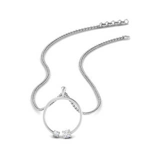 Open Diamond Circle Necklace