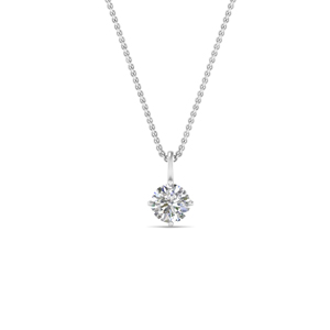 4 Prong Round Solitaire Pendant 0.50 Ct.