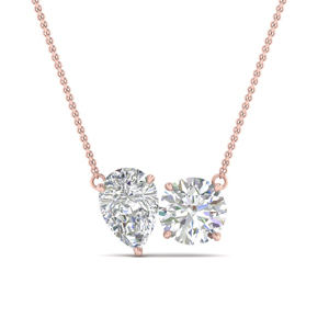 4 Ct. Diamond Toi Et Moi Necklace Pendant