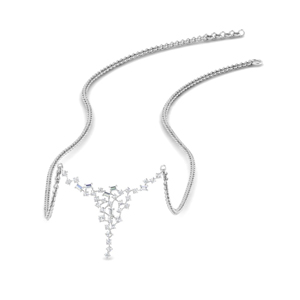 Cluster Baguette Diamond Necklace