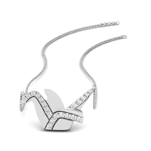 Swan Pendant Diamond Necklace