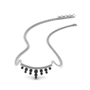 Black Diamond Drop Necklace