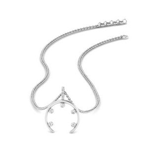 Horn 5 Prong Diamond Necklace