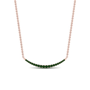 Cute Smile Emerald Necklace