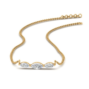 Horizontal Marquise Stack Necklace