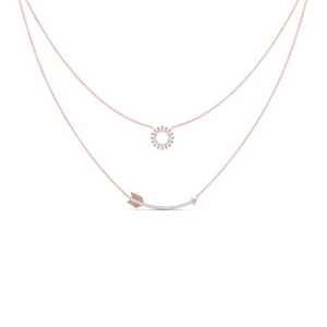 Cupid Arrows Diamond Stack Necklace