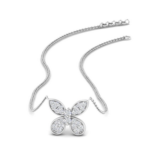Stacking Butterfly Diamond Necklace
