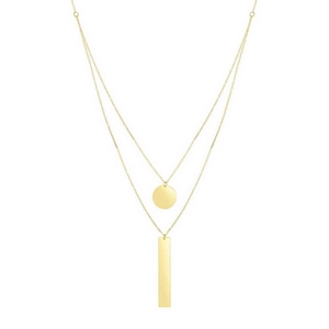 Gold Layered Pendant Necklace