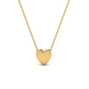 Large Hammered 14K Gold Heart Pendant - Apples of Gold Jewelry