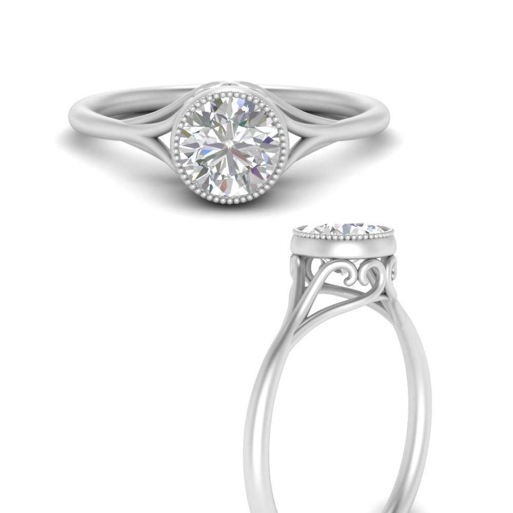 Cushion Cut diamond Solitaire Engagement Rings in 950 Platinum