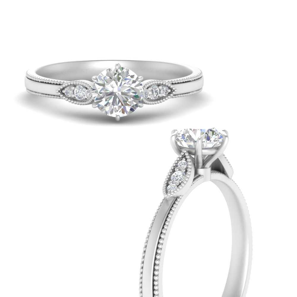 milgrain-simple-round-cut-diamond-engagement-ring-in-FD10070RORANGLE3-NL-WG