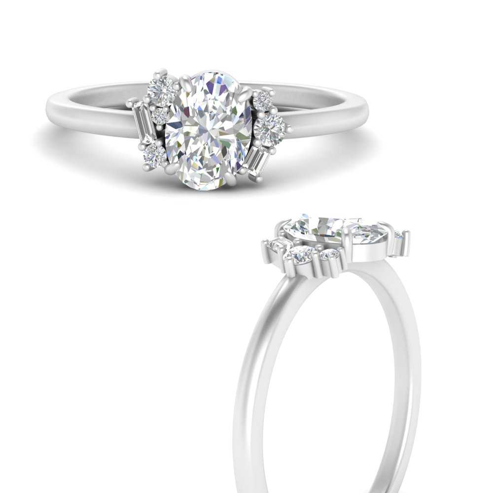 Platinum Modern Style Diamond Engagement Ring - 1800 Loose Diamonds