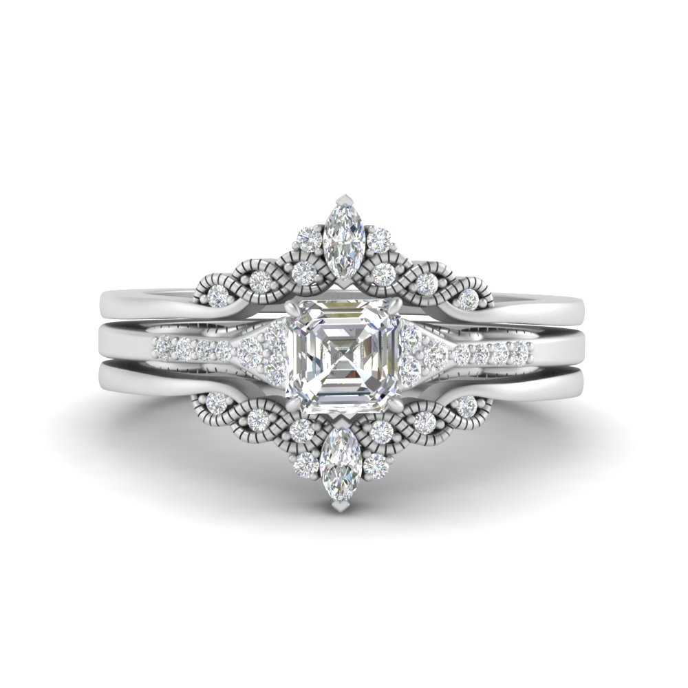 crown-curved-jacket-filigree-asscher-diamond-wedding-set-in-FD10097AS-NL-WG