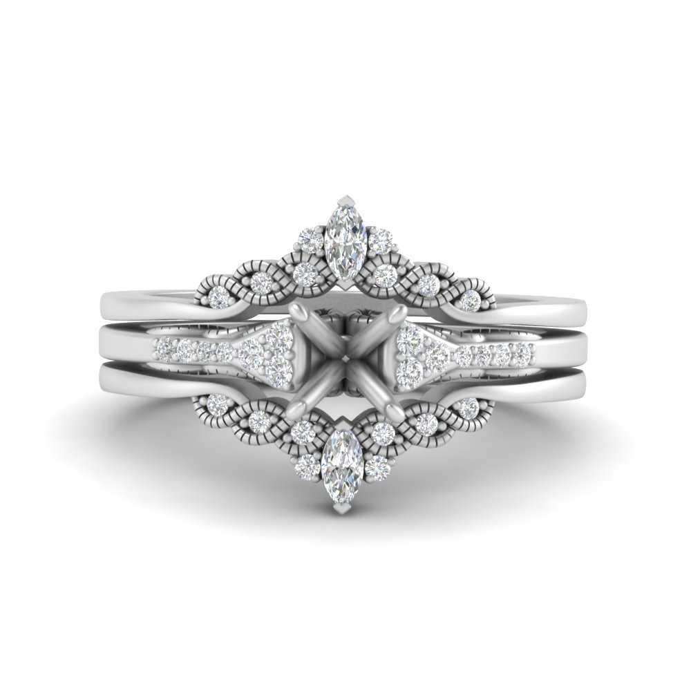 White gold diamond engagement ring with Crown setting and baguettes -  Gerhard Moolman Fine Jewellery