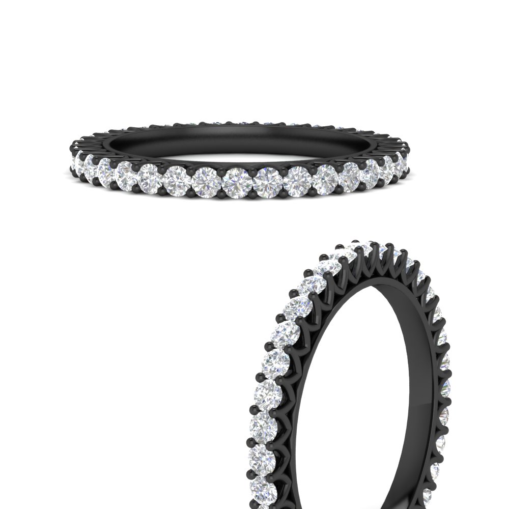 0.75 Ct. Round Cut Classic Black Gold Band with 14K Black Gold White Diamond