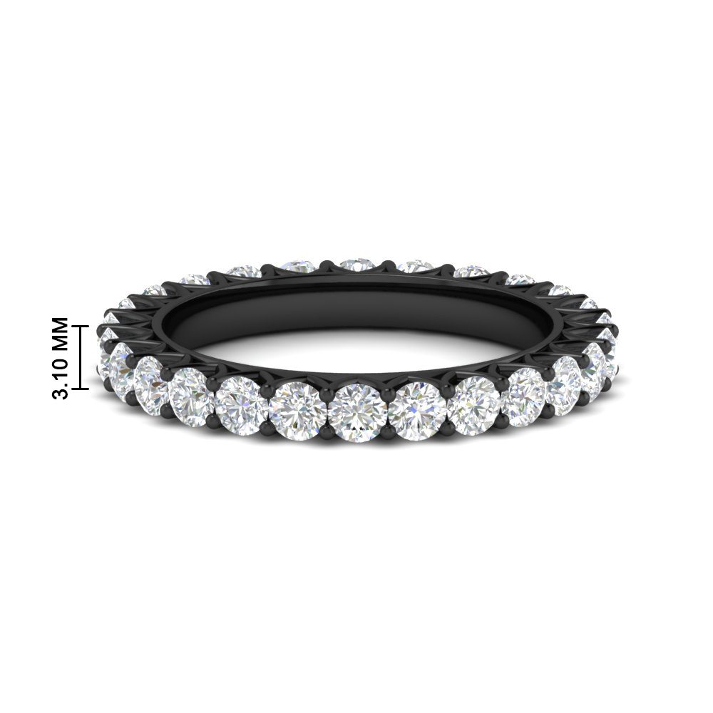 Classic 1.50 Ct. Round Cut Black Gold Band with 14K Black Gold White Diamond