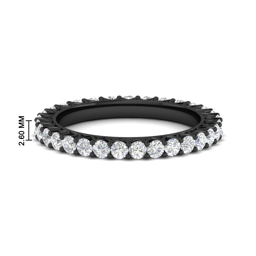 Classic 1 Ct. Round Diamond Black Gold Band with 14K Black Gold White Diamond